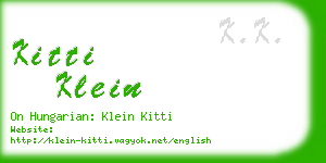 kitti klein business card
